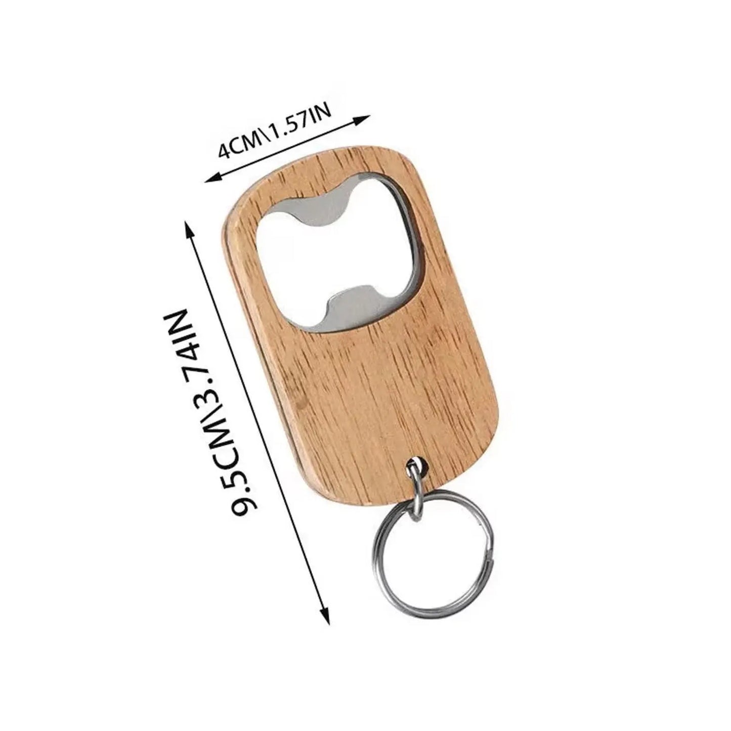 Personalized Wooden Bottle Opener Keychain – Custom Engraved Gift for Dad, Husband, Boyfriend | Funny & Sentimental