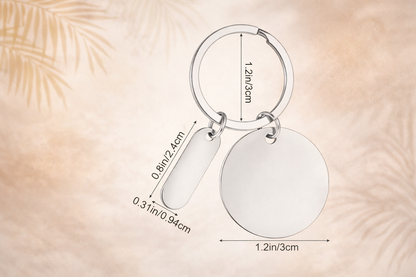 Personalized Coordinates Keychain – Custom Location Gift with Name, Date & Charm