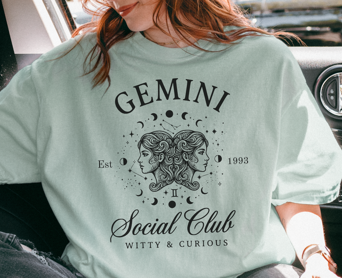 Custom Zodiac Social Club Shirt – Personalized Year Tee, Astrology Graphic Tee, Leo Virgo Aries Zodiac Shirt, Boho Celestial Shirt, Comfort Colors 1717