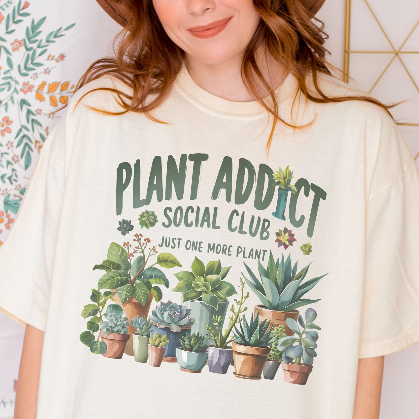 Plant Addict Social Club Graphic Tee - Comfort Colors 1717 Ivory