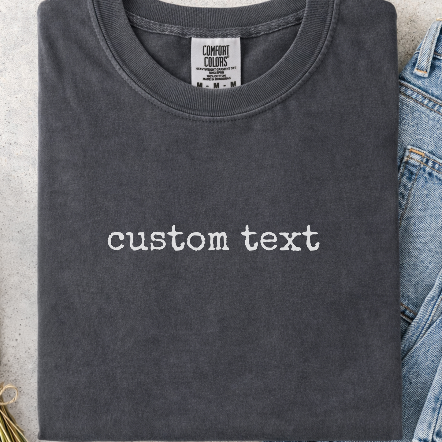 Custom Text Shirt | Personalized Comfort Colors 1717 T-Shirt | Custom Name Graphic Tee